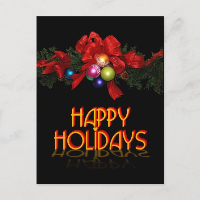Cartão Postal De Festividades Férias Felizes (Frente)