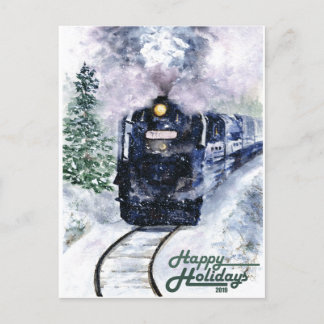 Cartão Postal De Festividades Férias Felizes Northern Express