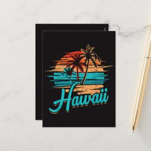 Cartão Postal De Festividades Férias Tropicais nas Ilhas Havaianas