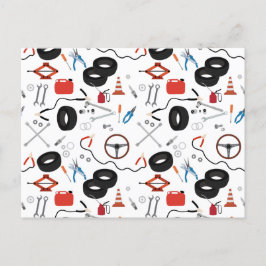 Cartão Postal De Festividades Ferramentas Automotivas Mecânicas De Automóveis