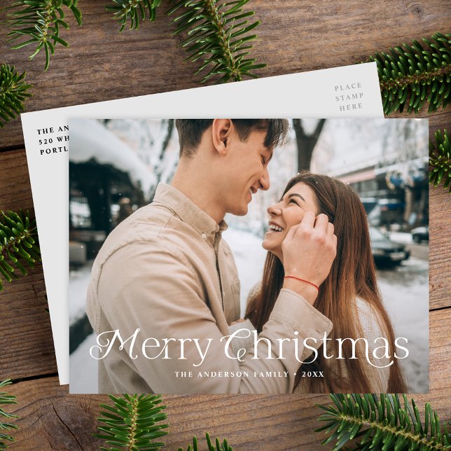 Cartão Postal De Festividades Feseselegance Feliz Foto de Natal (Criador carregado)