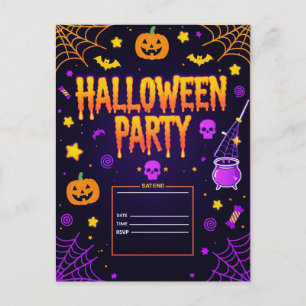 Cartão Postal De Festividades Festa de Halloween Editável