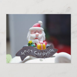 Cartão Postal De Festividades Festa de Natal do Bolo Santa Claus