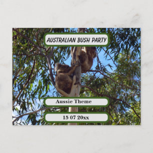 Cartão Postal De Festividades Festa Koala Bear Aussie Bush Estilo Austrália