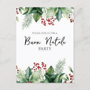 Cartão Postal De Festividades Festa Nacional de Buon no Natal italiano