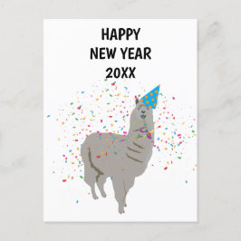 Cartão Postal De Festividades Festas Llama - Cartão de Anos novos de Férias Anim