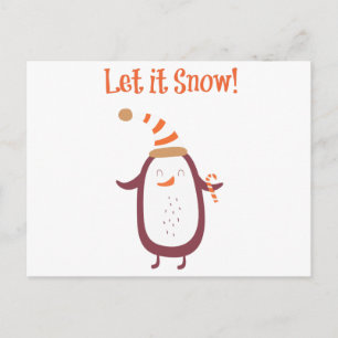 Cartão Postal De Festividades Festive Let It Snow
