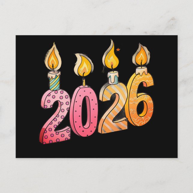 Cartão Postal De Festividades Festive New Year postcard (Frente)