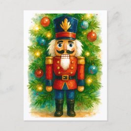 Cartão Postal De Festividades Festive Nutcracker Christmas Postcard