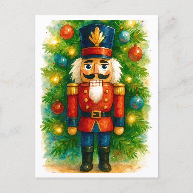Cartão Postal De Festividades Festive Nutcracker Christmas Postcard (Frente)