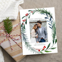 Festivo Greenery & Holly Berries Wreath Foto