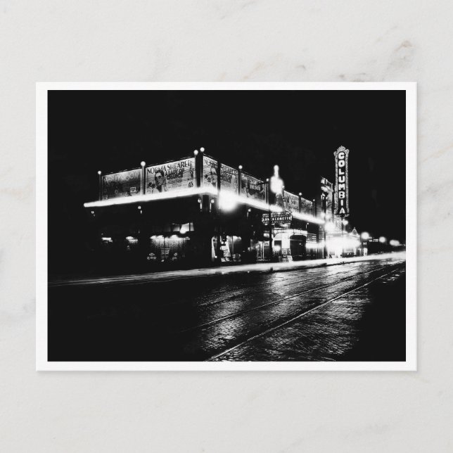 Cartão Postal De Festividades Fila de Teatro de Paducah (Frente)