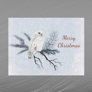 Cartão Postal De Festividades Filial do pinheiro branco Natal