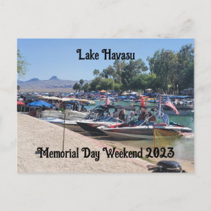 Cartão Postal De Festividades Fim de Semana do Dia Memorial no Lago Havasu
