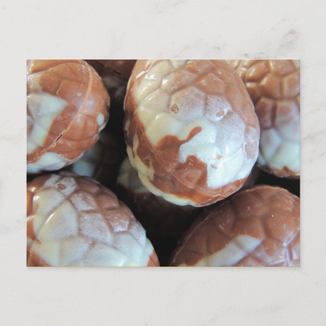 Cartão Postal De Festividades Fine Belgian chocolate Easter eggs, customizable (Frente)