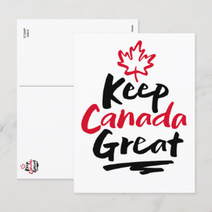 Cartão Postal De Festividades Fique com o Excelente do CANADÁ! Canadiano Maple L