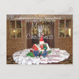 Cartão Postal De Festividades First Christmas away from home Inspired Art Design