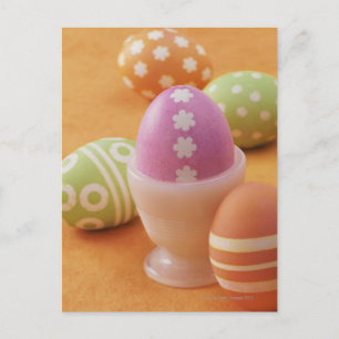 Cartão Postal De Festividades Five Easter Eggs
