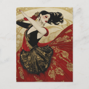 CARTÃO POSTAL DE FESTIVIDADES FLAMENCO DANCER #2