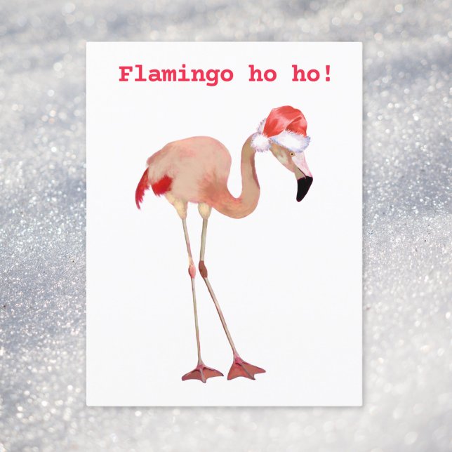 Cartão Postal De Festividades Flamingo ho ho jogo d'água (Criador carregado)