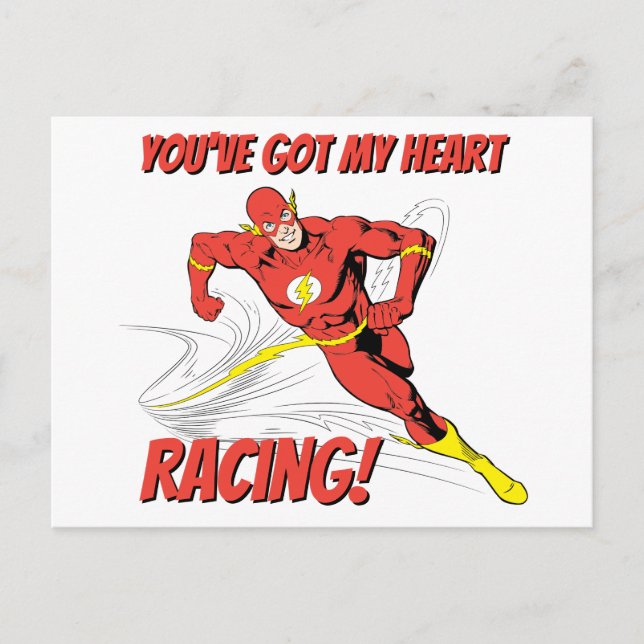 Cartão Postal De Festividades Flash - You've Got My Heart Racing Valentine (Frente)