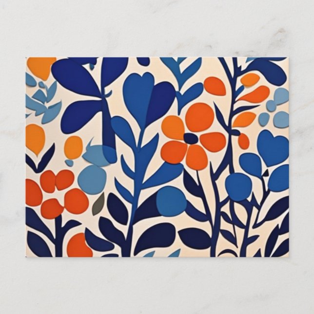 Cartão Postal De Festividades fleurs retro 70's (Frente)