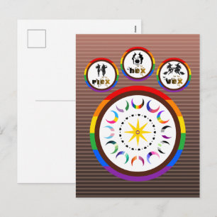 Cartão Postal De Festividades Flex. Hex. Vex. Bruxas LGBTQIA Positivas Corporais
