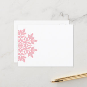 Cartão Postal De Festividades Floco de Neve Elegante (Escamudo de Açúcar)