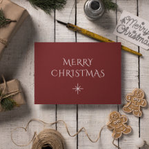 Floco de Neve Simples Vermelho Elegante de Natal