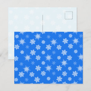 Cartão Postal De Festividades Flocos de neve