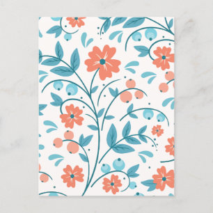 Cartão Postal De Festividades Flor de laranja minimalista