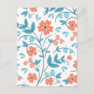 Cartão Postal De Festividades Flor de laranja minimalista