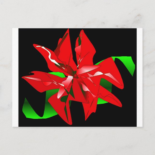 Cartão Postal De Festividades Flor do Natal customizável (Frente)