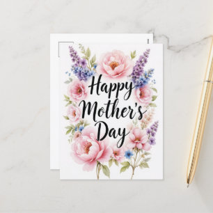 Cartão Postal De Festividades Floral Artístico do Dia de as mães de Jardim de Aq