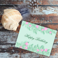 Floral frame border Happy Birthday. Floral arrange