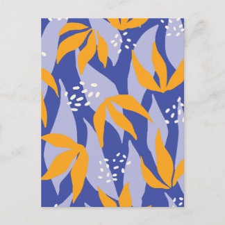 Cartão Postal De Festividades Floral minimalista