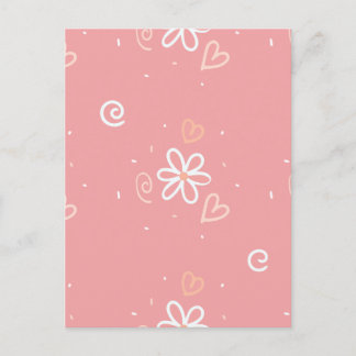 Cartão Postal De Festividades Floral mínimo