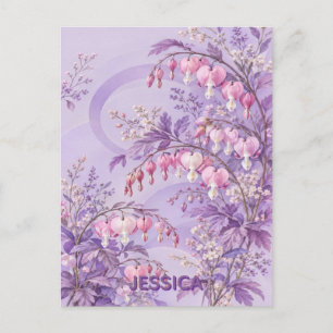 Cartão Postal De Festividades Flores Coração Sangrando Personalizadas