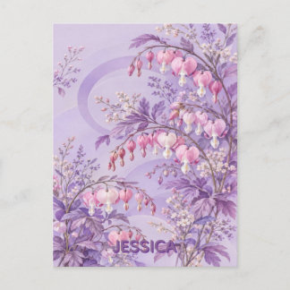 Cartão Postal De Festividades Flores Coração Sangrando Personalizadas