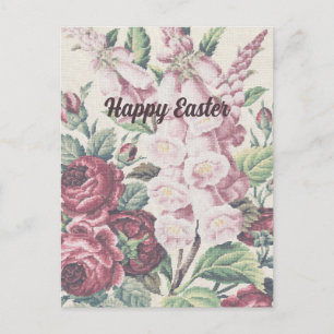 Cartão Postal De Festividades Flores De Ponta Cruzada