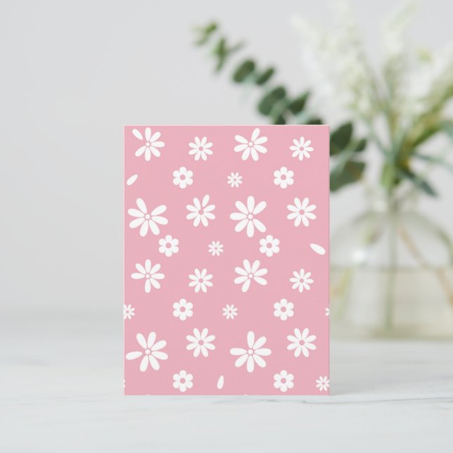 Cartão Postal De Festividades Flores e Petais 3 (Em pé/Frente)