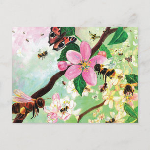 Cartão Postal De Festividades Flores para Abelhas e Outros Polinizadores