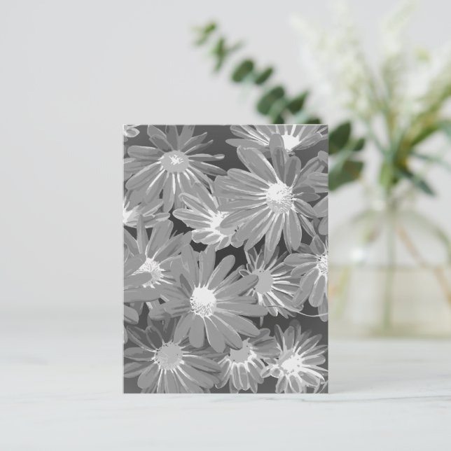 Cartão Postal De Festividades Flores Vermelhas e Amarelas 2 (Em pé/Frente)