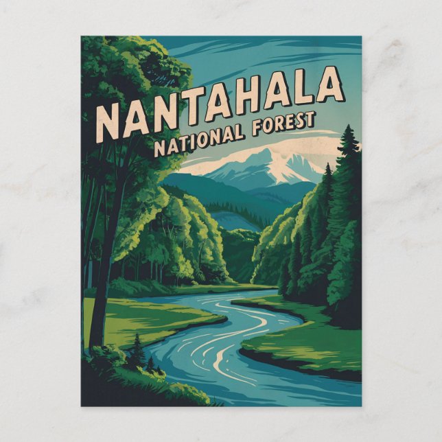 Cartão Postal De Festividades Floresta Nacional Nantahala (Frente)