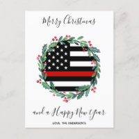 Fogueiro Thin Red Line Modern Wreath