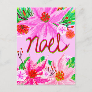 Cartão Postal De Festividades Folhagem de Natal - Noel