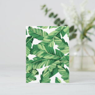 Cartão Postal De Festividades Folhas de bananas
