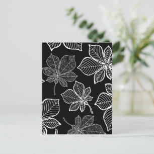 Cartão Postal De Festividades Folhas estilizadas 3