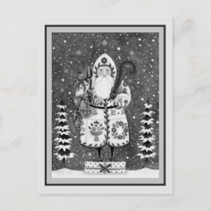 CARTÃO POSTAL DE FESTIVIDADES FOLKART BALTIMORE QUILADO PAI NATAL PRIMITIVO