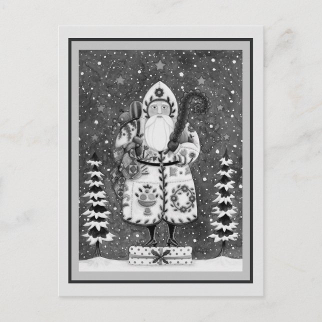 CARTÃO POSTAL DE FESTIVIDADES FOLKART BALTIMORE QUILADO PAI NATAL PRIMITIVO (Frente)